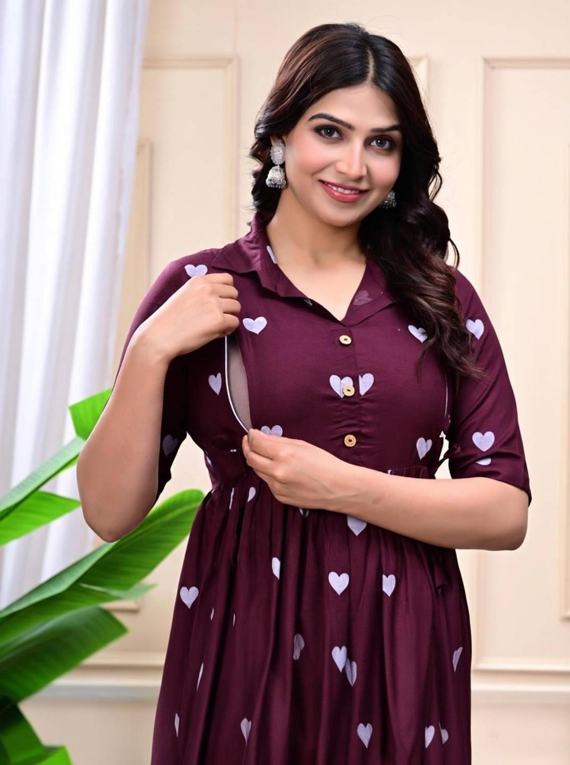 Benicia Fashion Women Fit and Flare Brown Midi/Calf Length Dress