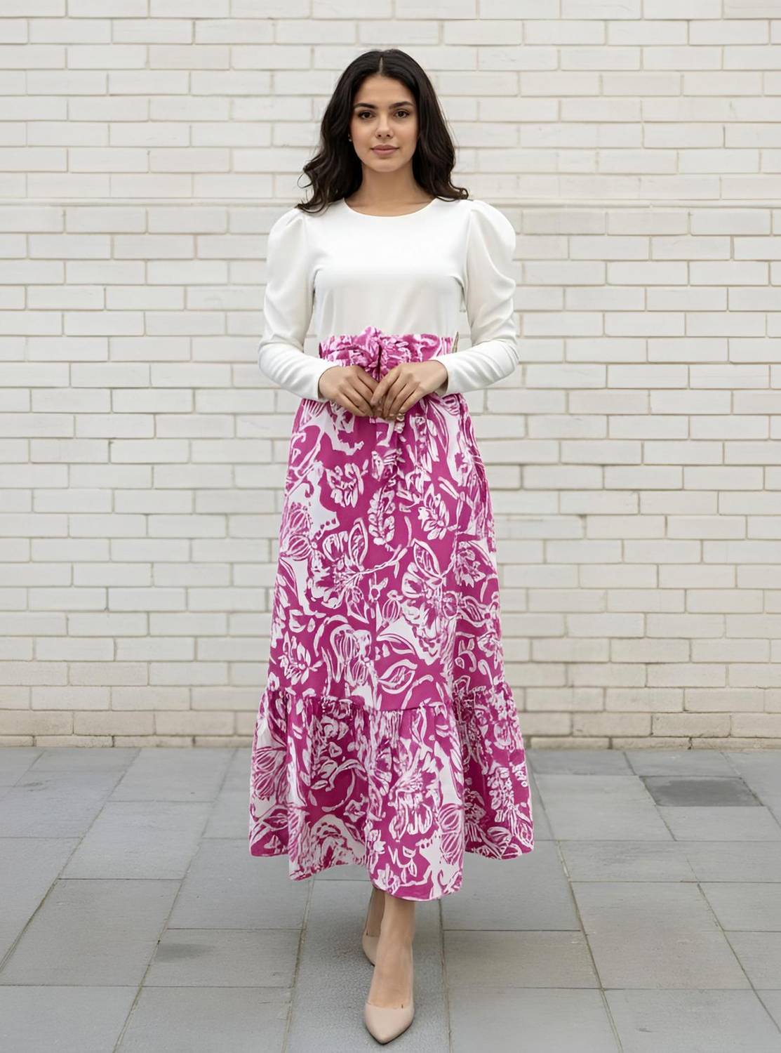 amorluxe Women Maxi Pink Full Length Dress