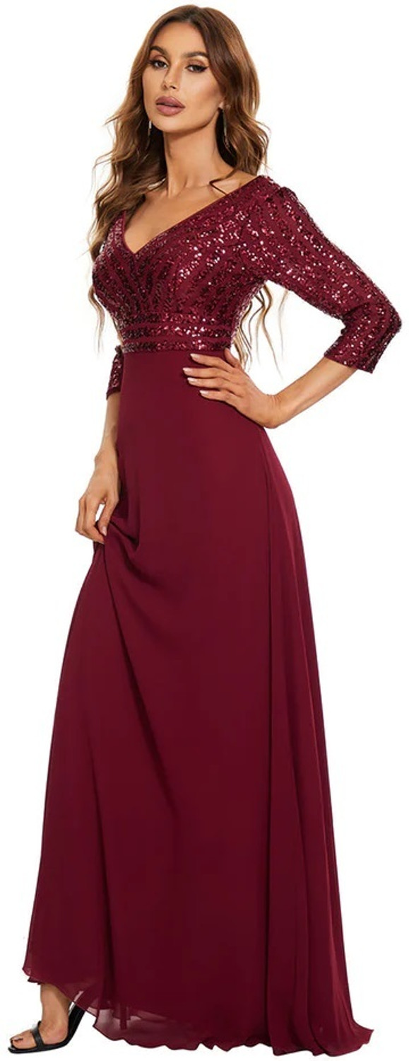 Image of Ghateshvar Women Maxi Maroon Full Length Dress