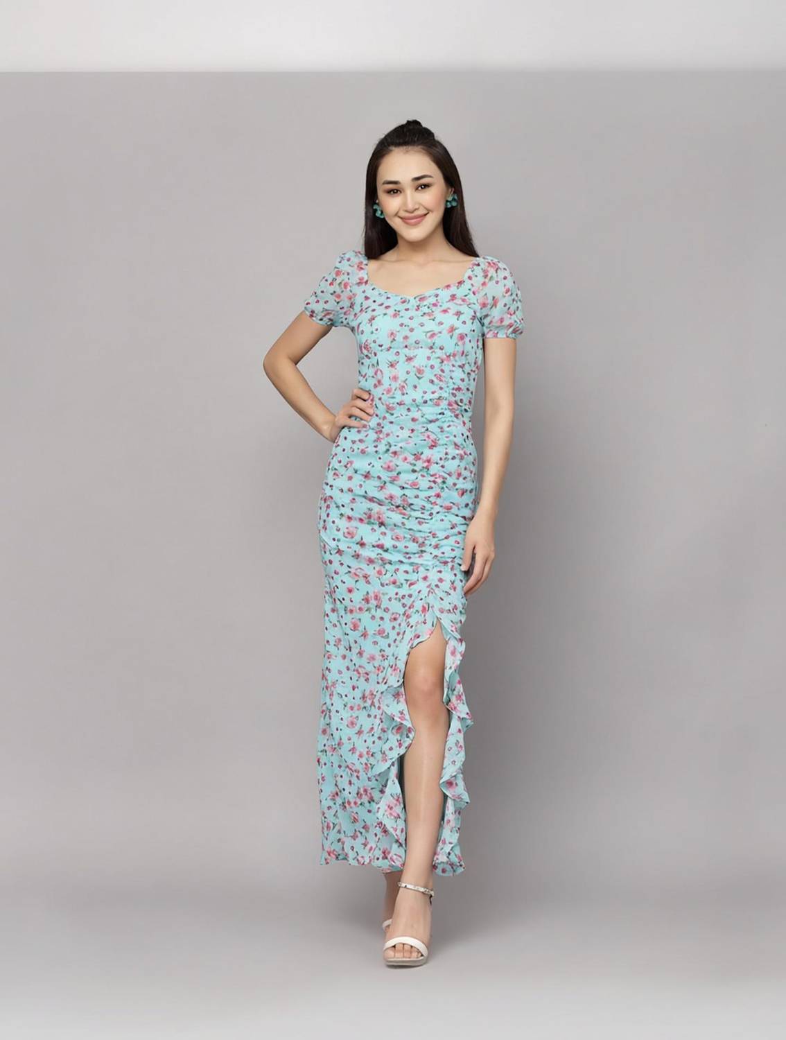 AAYU Women Bodycon Multicolor Maxi/Full Length Dress