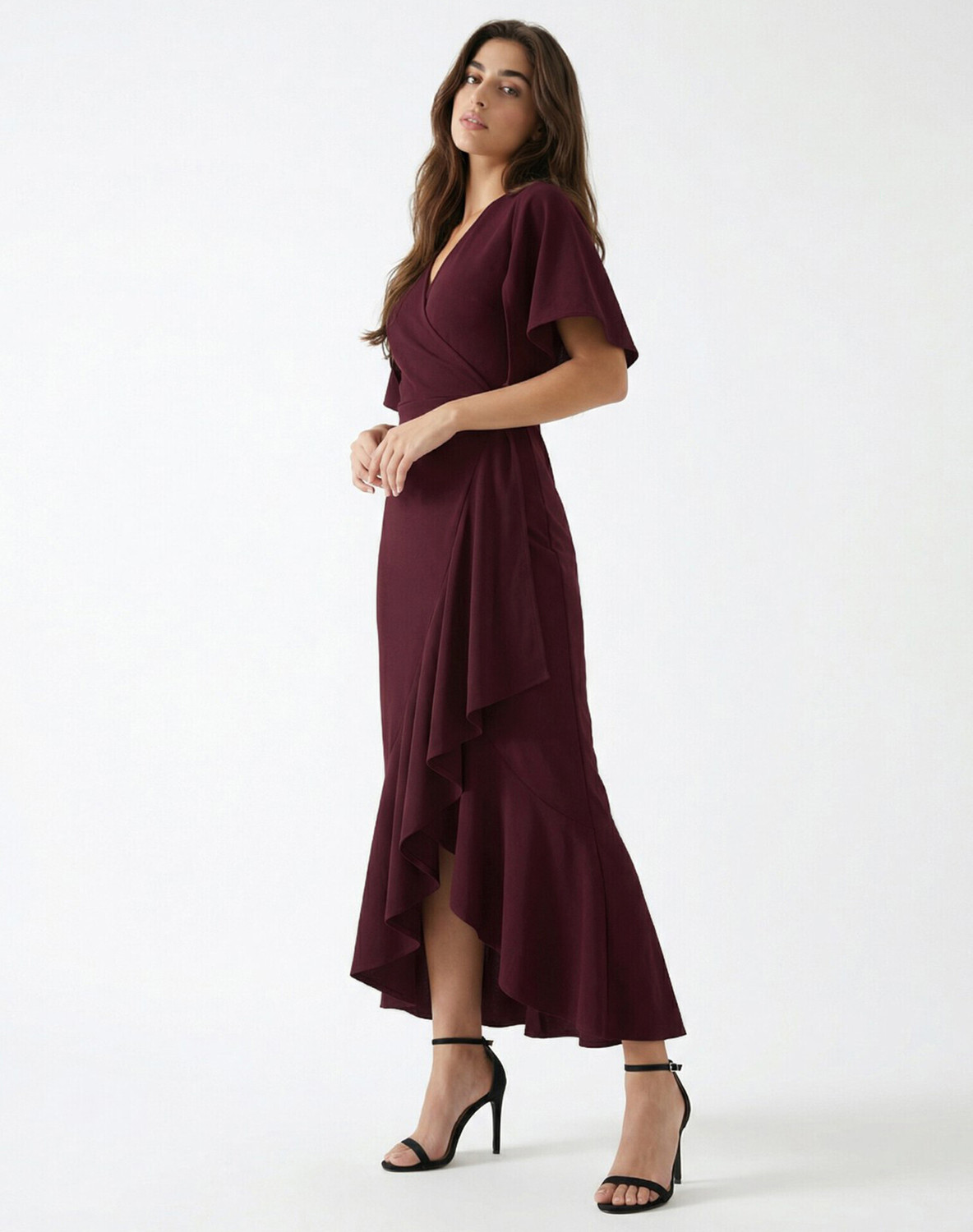 Image of Selvia Women Fit and Flare Purple Ankle Length Dress