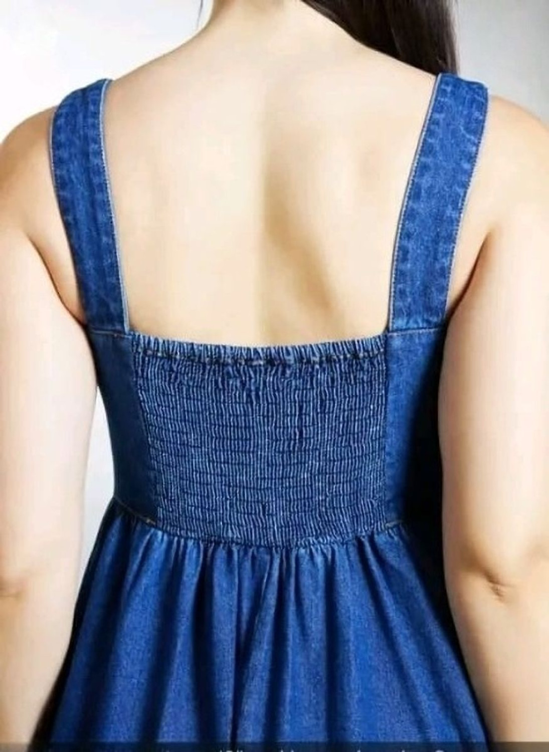 Image of Manggo Women Fit and Flare Blue Midi /Calf Length Dress