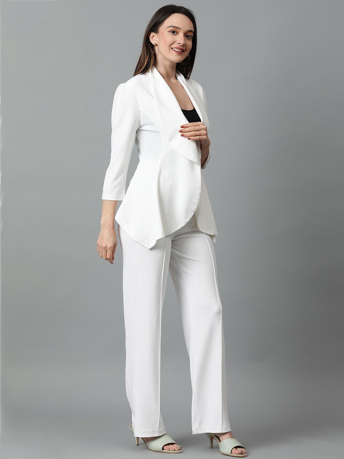 Image of KOTTY Women Two Piece Dress White Maxi /Full Length Dress