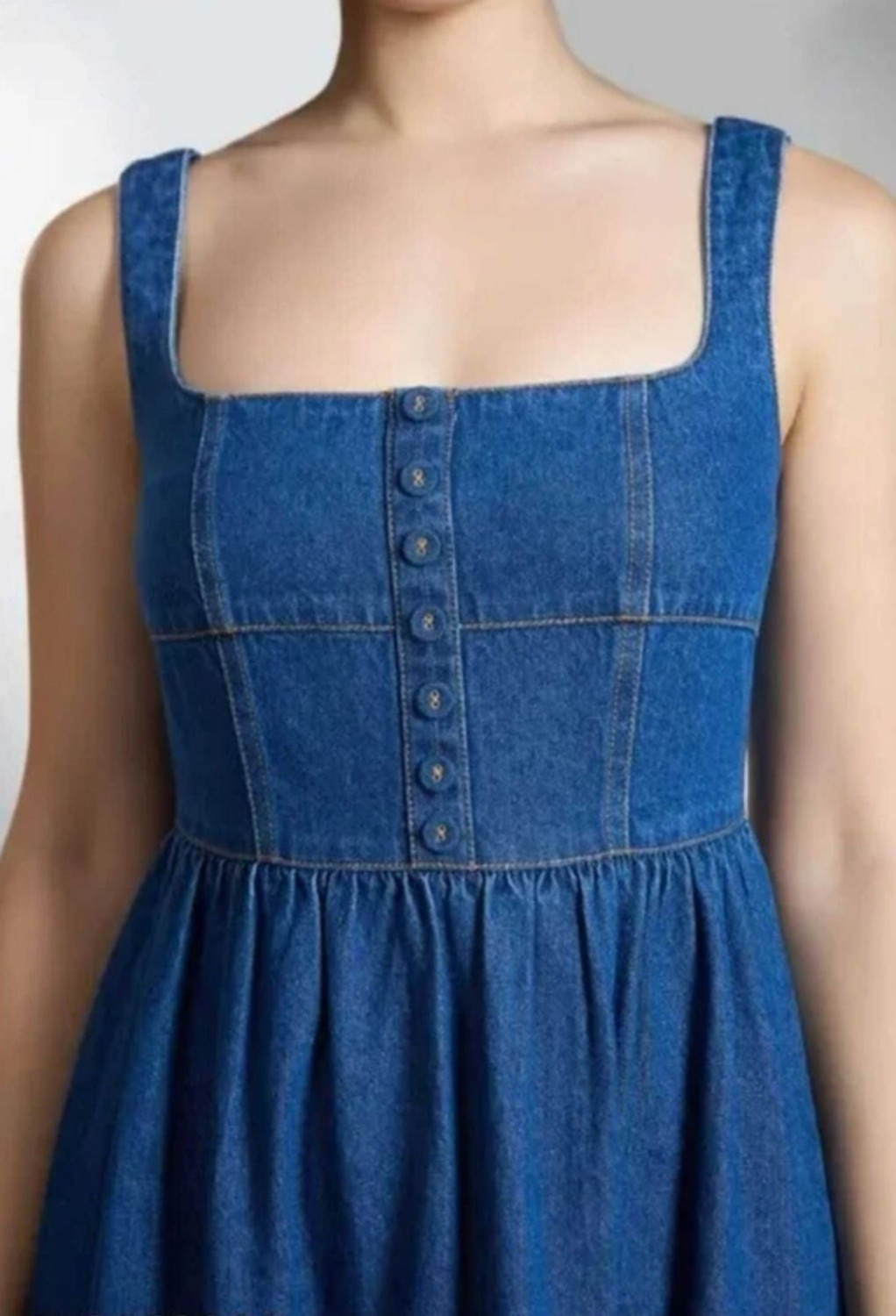 Image of Skin Beauty Women A-line Blue Ankle Length Dress