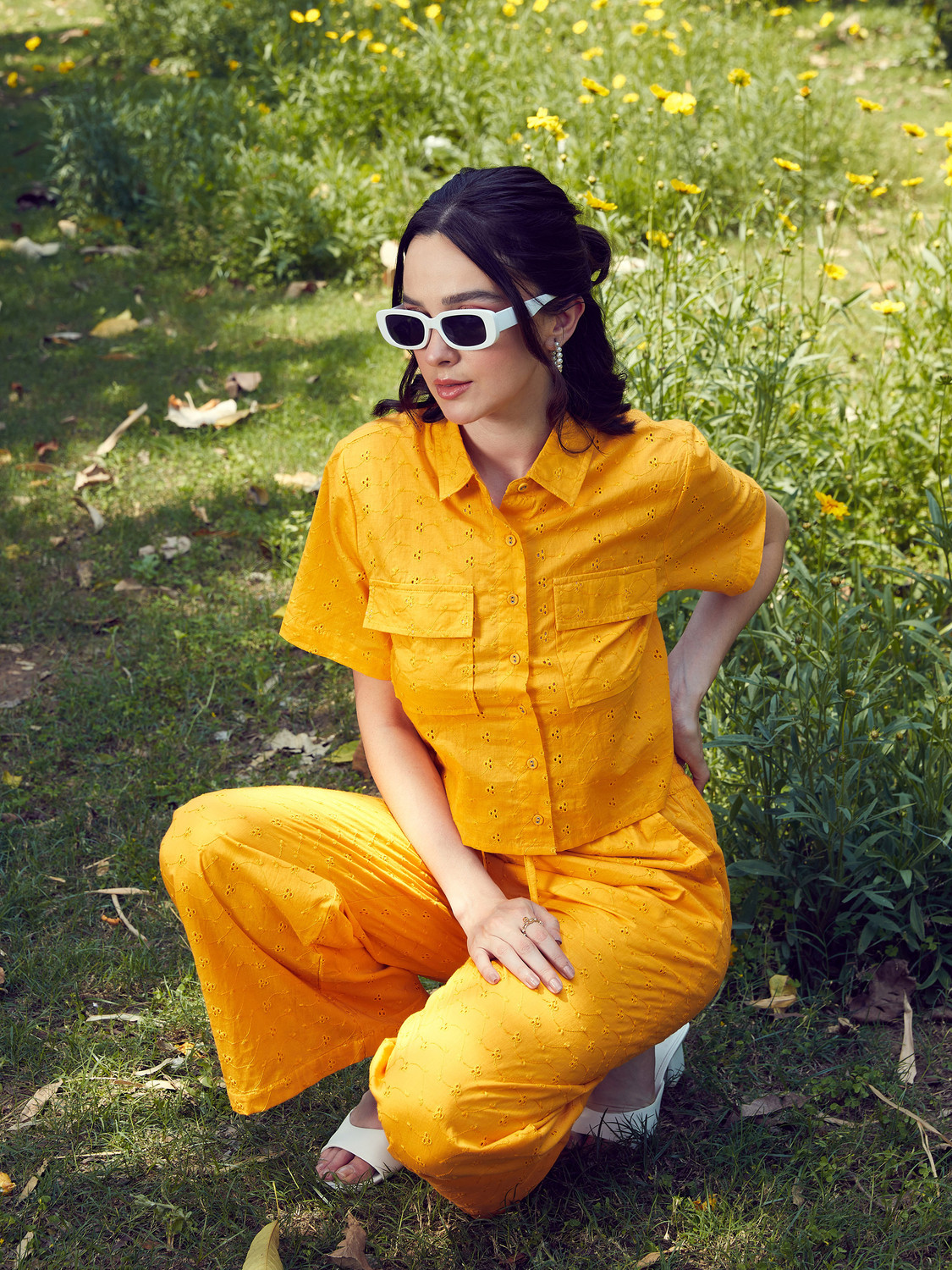 Image of SASSAFRAS Top Palazzos Co-ords Set
