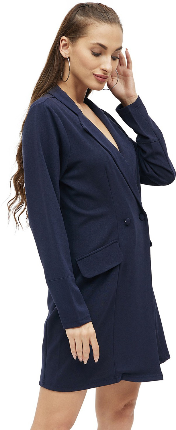 Image of KIBO Women A-line Dark Blue Above Knee /Mid Thigh Length Dress