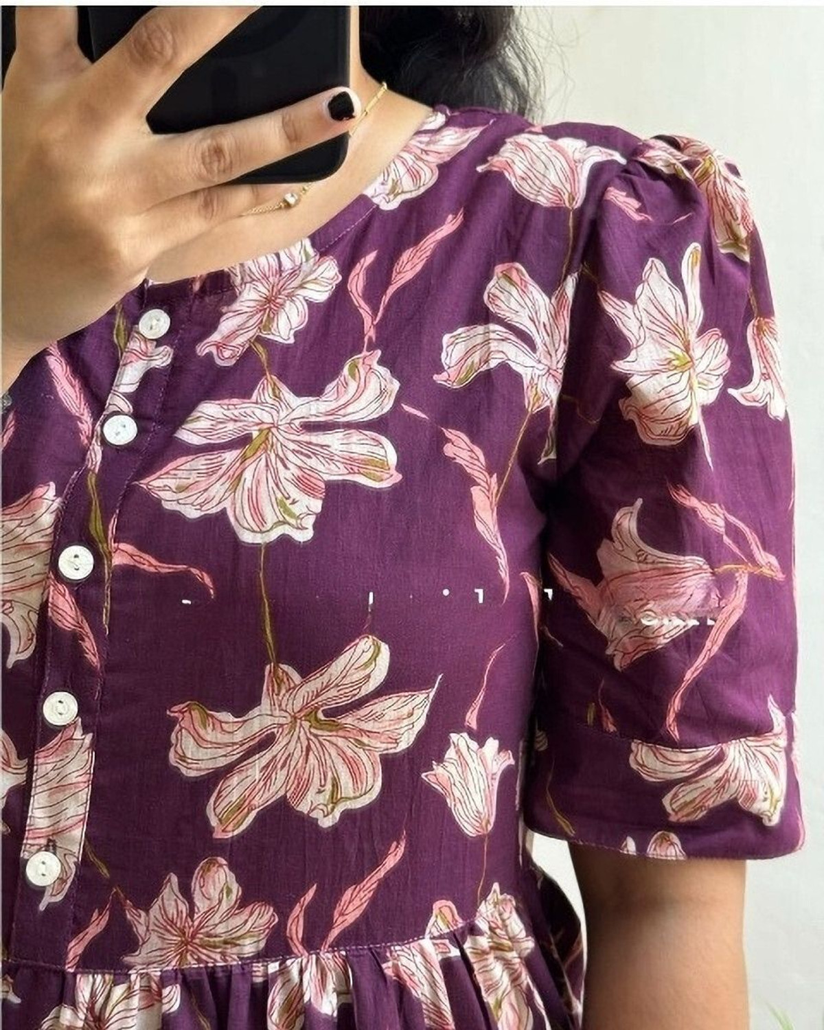 Image of GonerDham Women A-line Purple Midi /Calf Length Dress