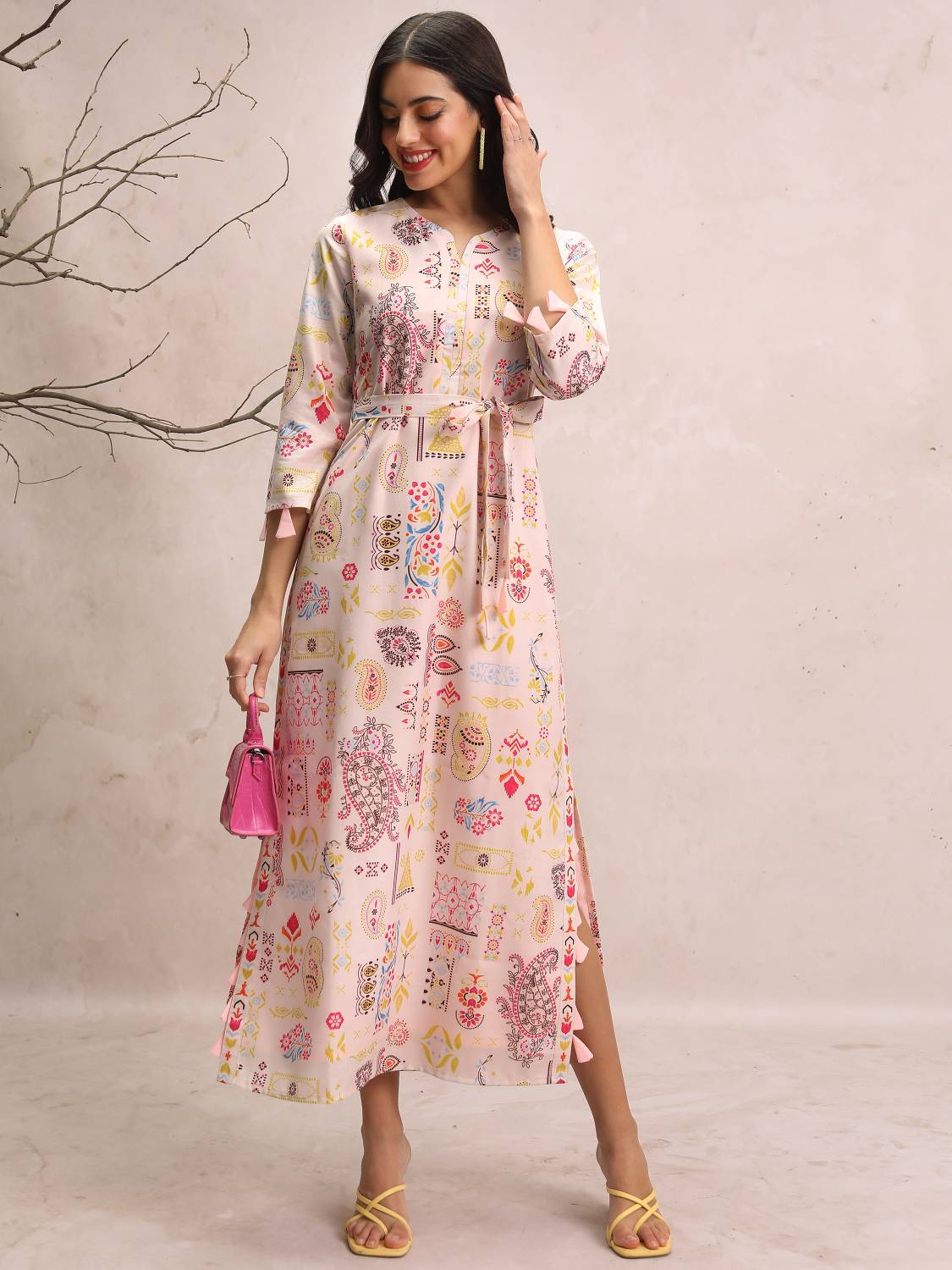 ladies traditional quilted dressing gown Quilted Block Printed Dressing Gowns  CosyBuddha