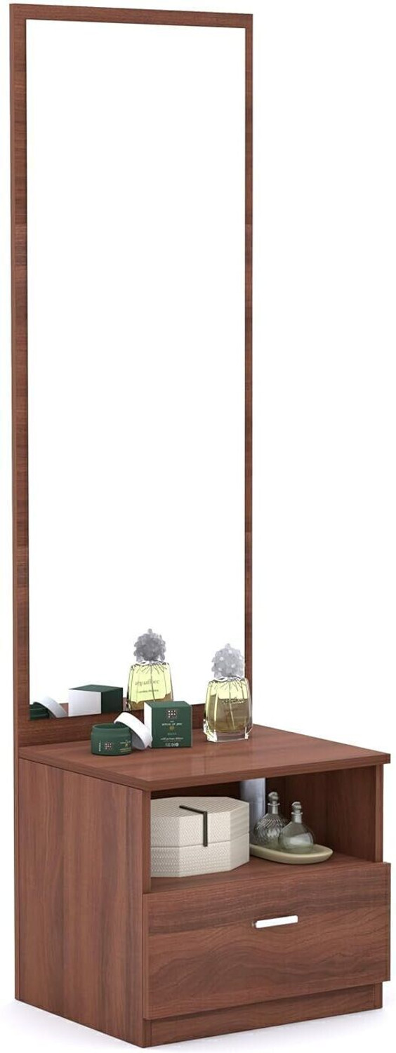 Image of Aspirata Furniture Dressing Table | with Mirror & Storage for Bedroom Engineered Wood Dressing Table
