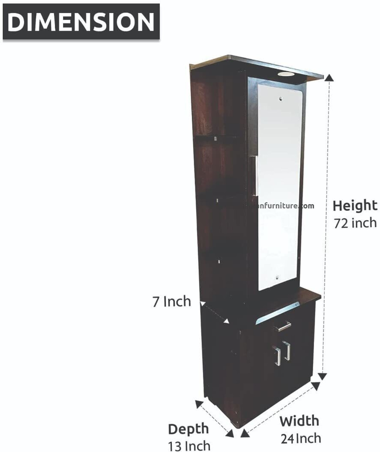 Image of CASPIAN Dressing Table-2 Engineered Wood Dressing Table