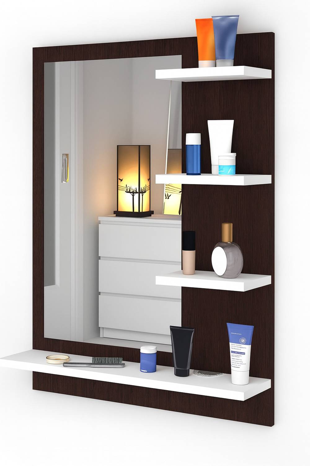regal dressing table design Regal Furniture Table With Mirror And Storage For Living Room Engineered  Wood Dressing Table Price in India