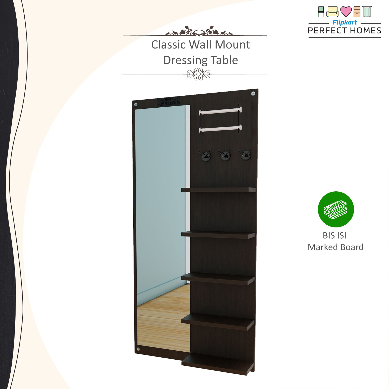 Image of Flipkart Perfect Homes Glory Engineered Wood Dressing Table