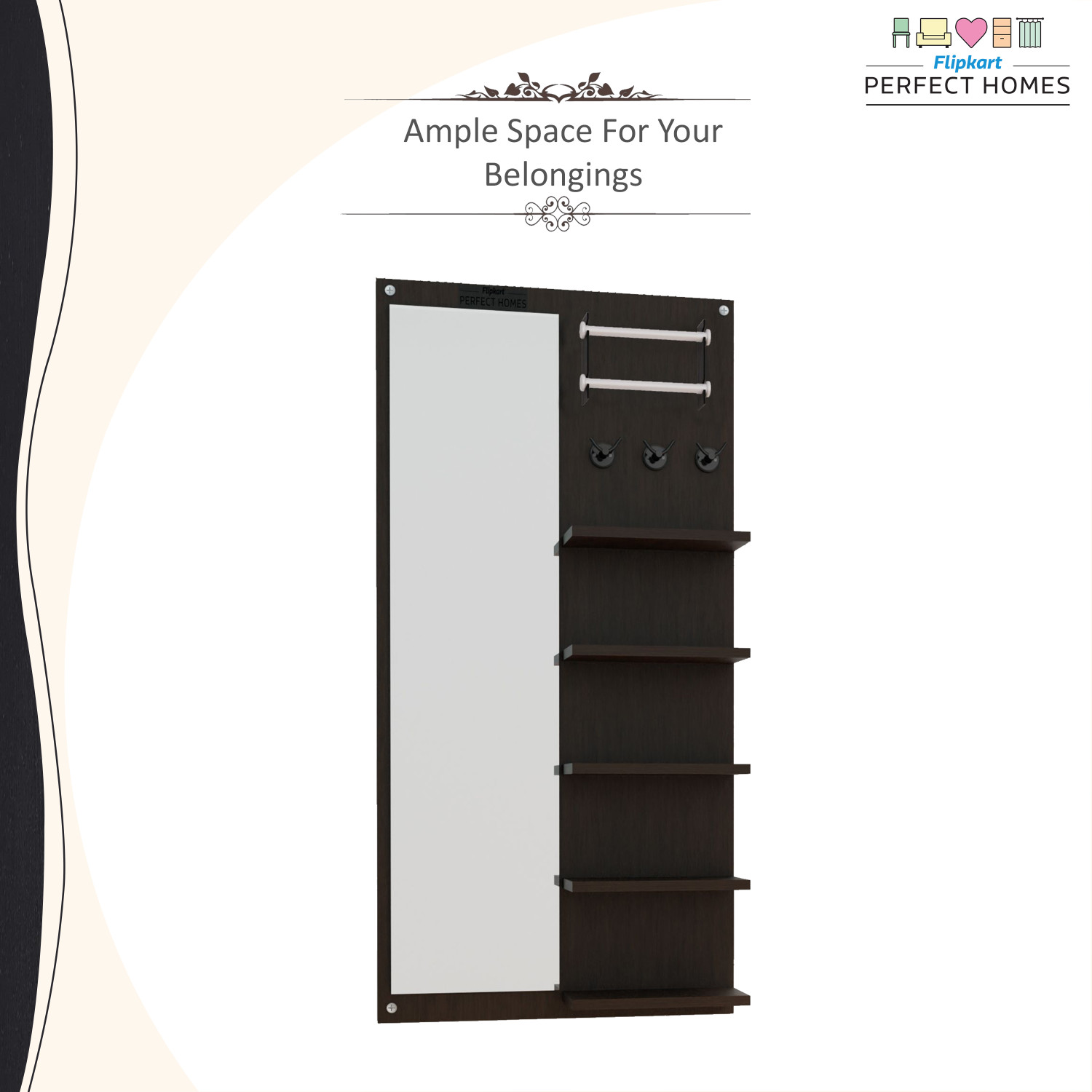 Image of Flipkart Perfect Homes Glory Engineered Wood Dressing Table