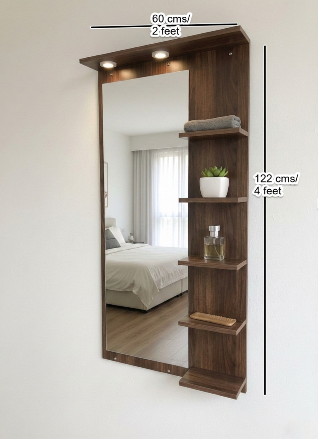 Image of DIY HOME ELORA Full size large dressing table / mirror Engineered Wood Dressing Table