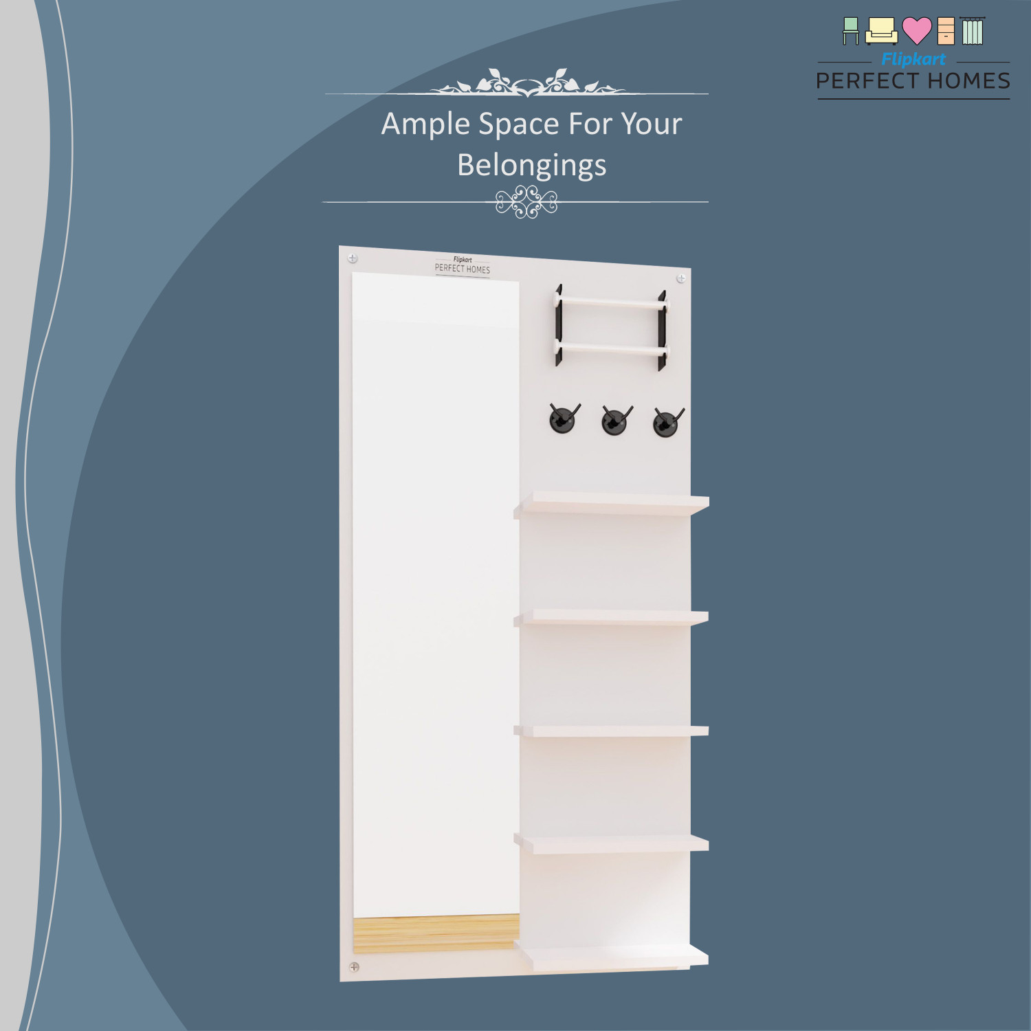 Image of Flipkart Perfect Homes Glory Engineered Wood Dressing Table