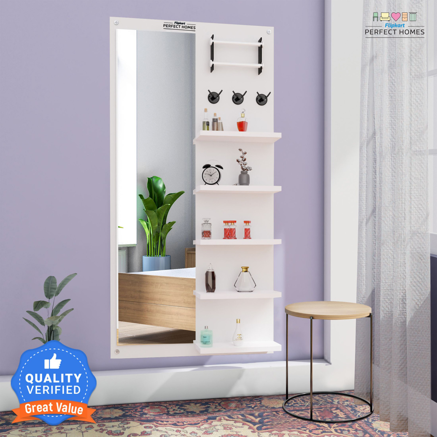 Image of Flipkart Perfect Homes Glory Engineered Wood Dressing Table