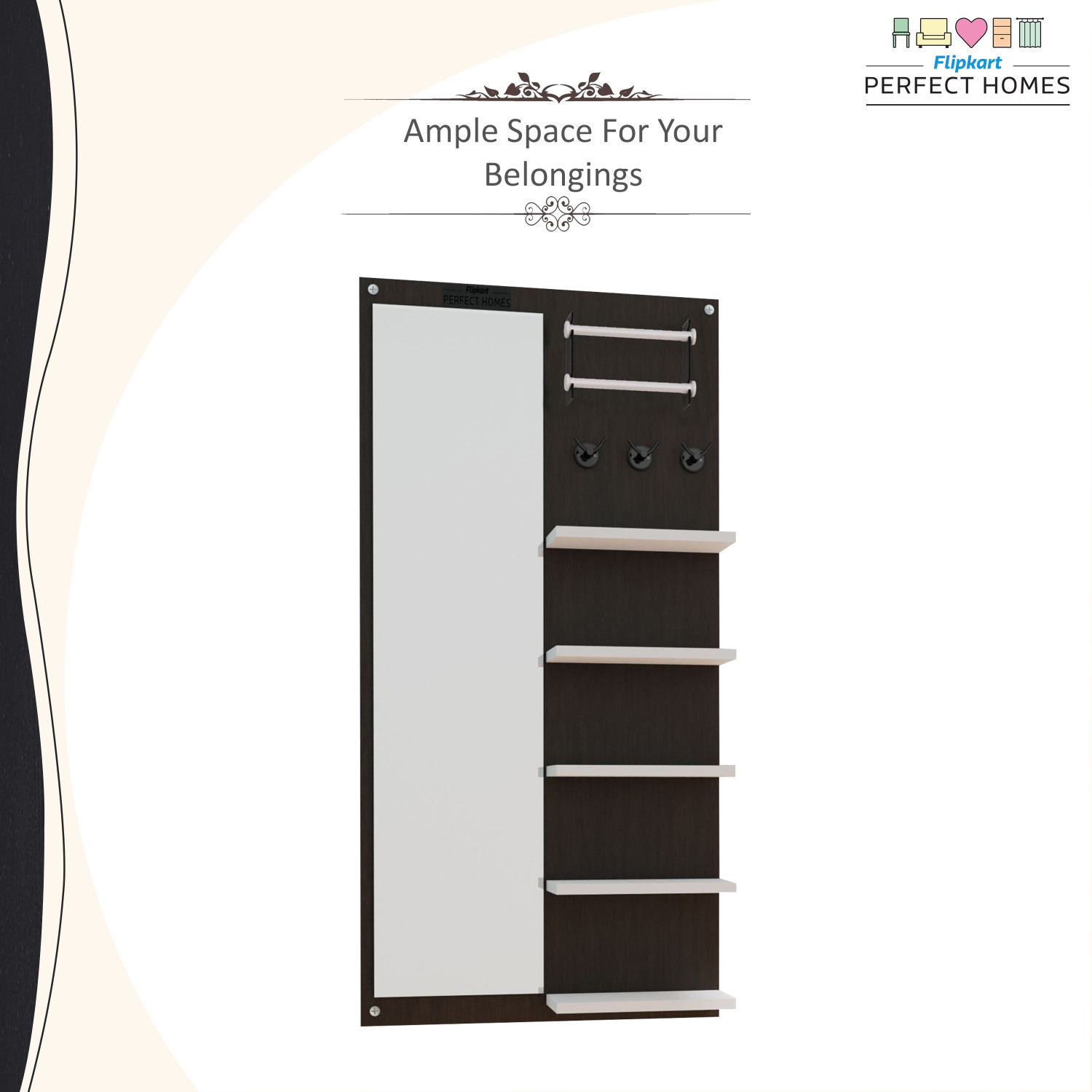 Image of Flipkart Perfect Homes Glory Engineered Wood Dressing Table