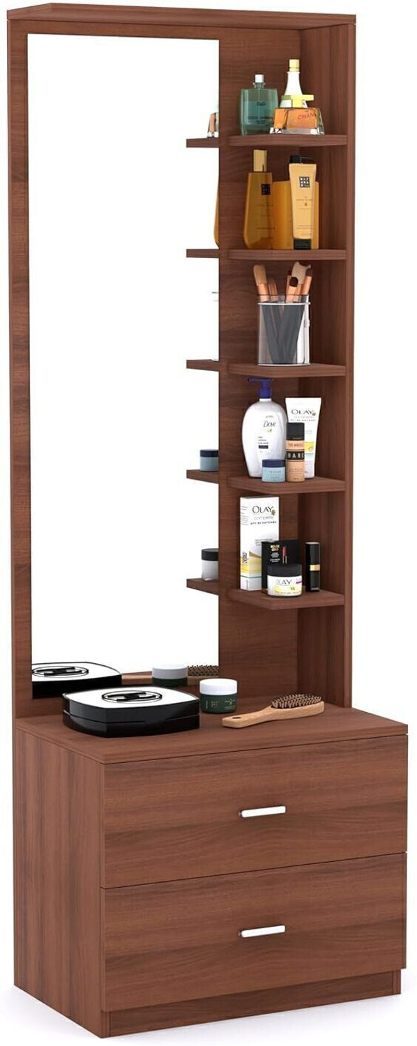 Image of Aspirata Furniture Dressing Table | with Mirror & Storage for Bedroom Engineered Wood Dressing Table