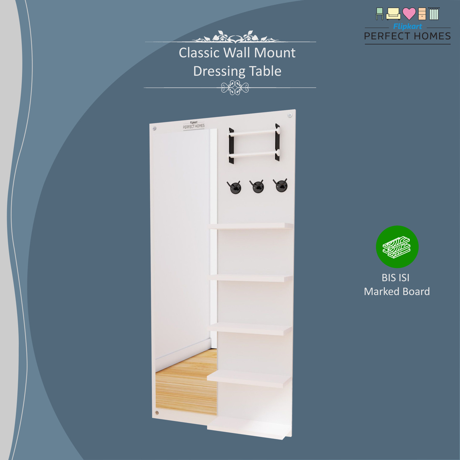 Image of Flipkart Perfect Homes Glory Engineered Wood Dressing Table