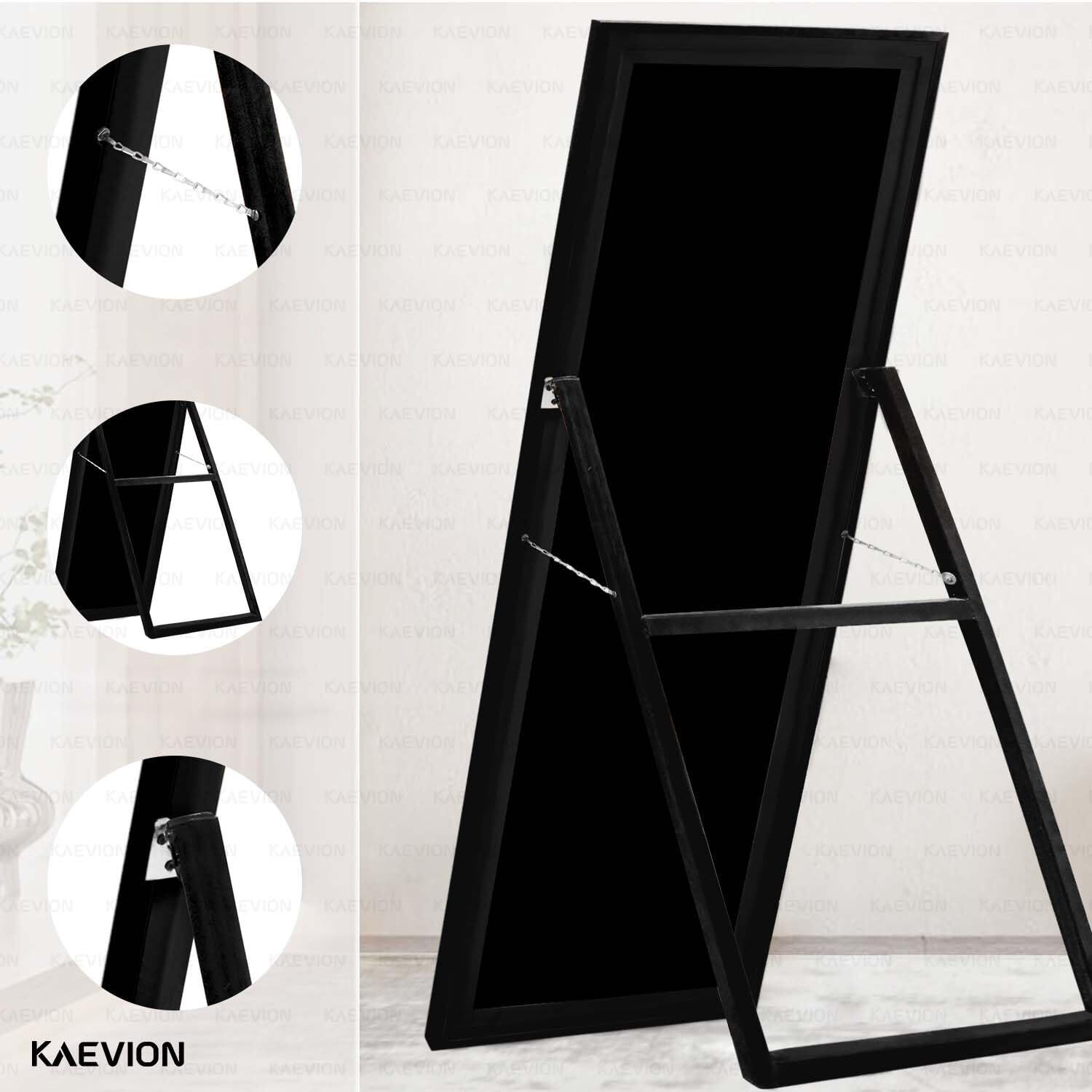 Image of kaevion Full Body Cheval Mirror, Floor Standing Mirror, Full Size Mirror- 5.25 Feet Glass Dressing Table
