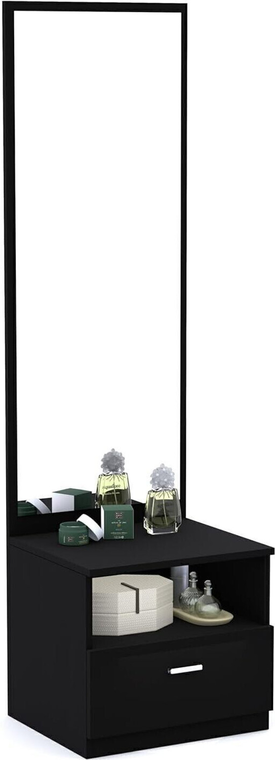Image of Aspirata Furniture Dressing Table | with Mirror & Storage for Bedroom Engineered Wood Dressing Table