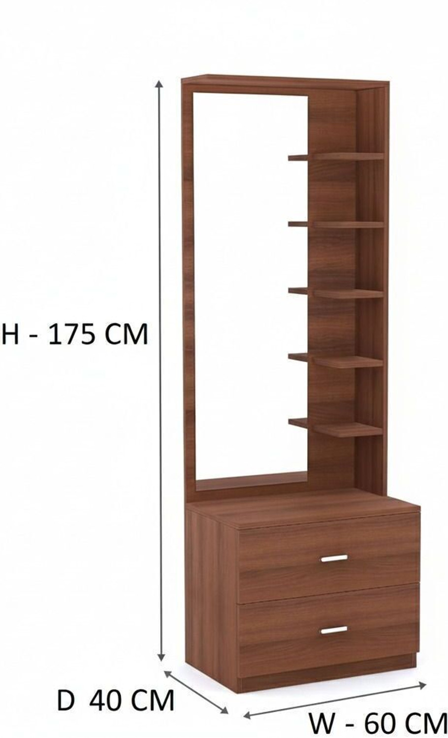 Image of Aspirata Furniture Dressing Table | with Mirror & Storage for Bedroom Engineered Wood Dressing Table