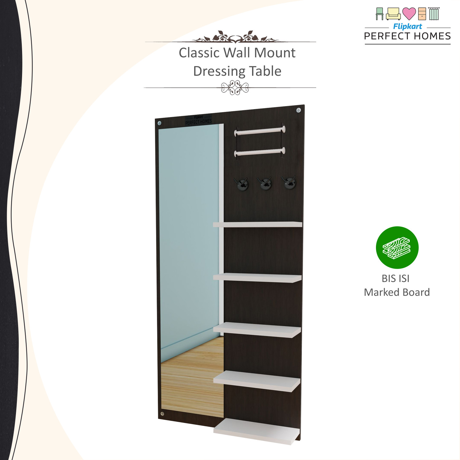 Image of Flipkart Perfect Homes Glory Engineered Wood Dressing Table