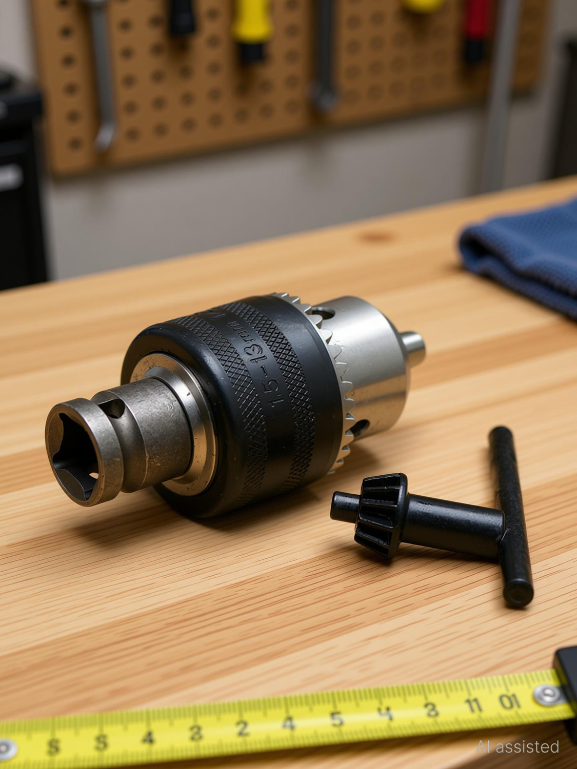 Image of uptodateprouducts 1.5-13mm Capacity Key Drill Chuck for Air Impact Wrench Converter Conversion