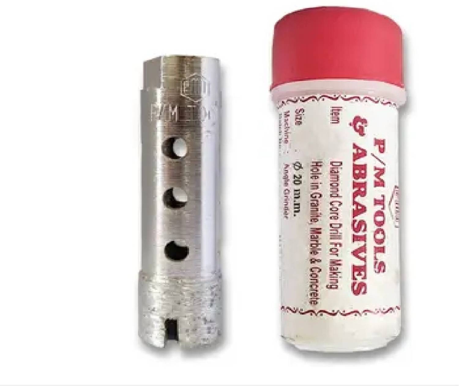 ALPHABET PMT-20-MM Diamond Core Bit for Granite, Concrete and Tile (Use With 4" Angle Grinder)