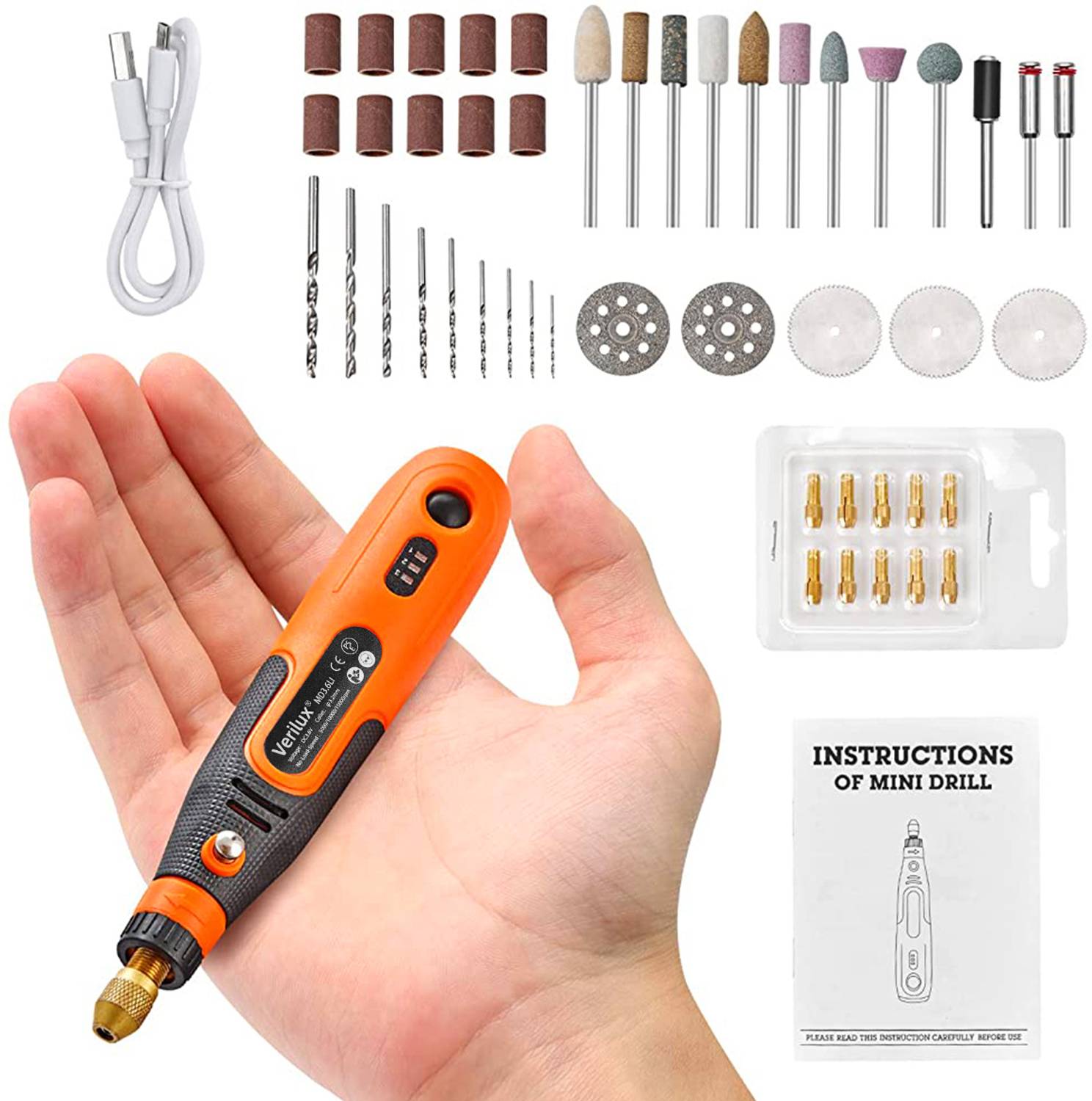 HASTHIP 45pcs Mini Cordless Drill Machine - Image 1