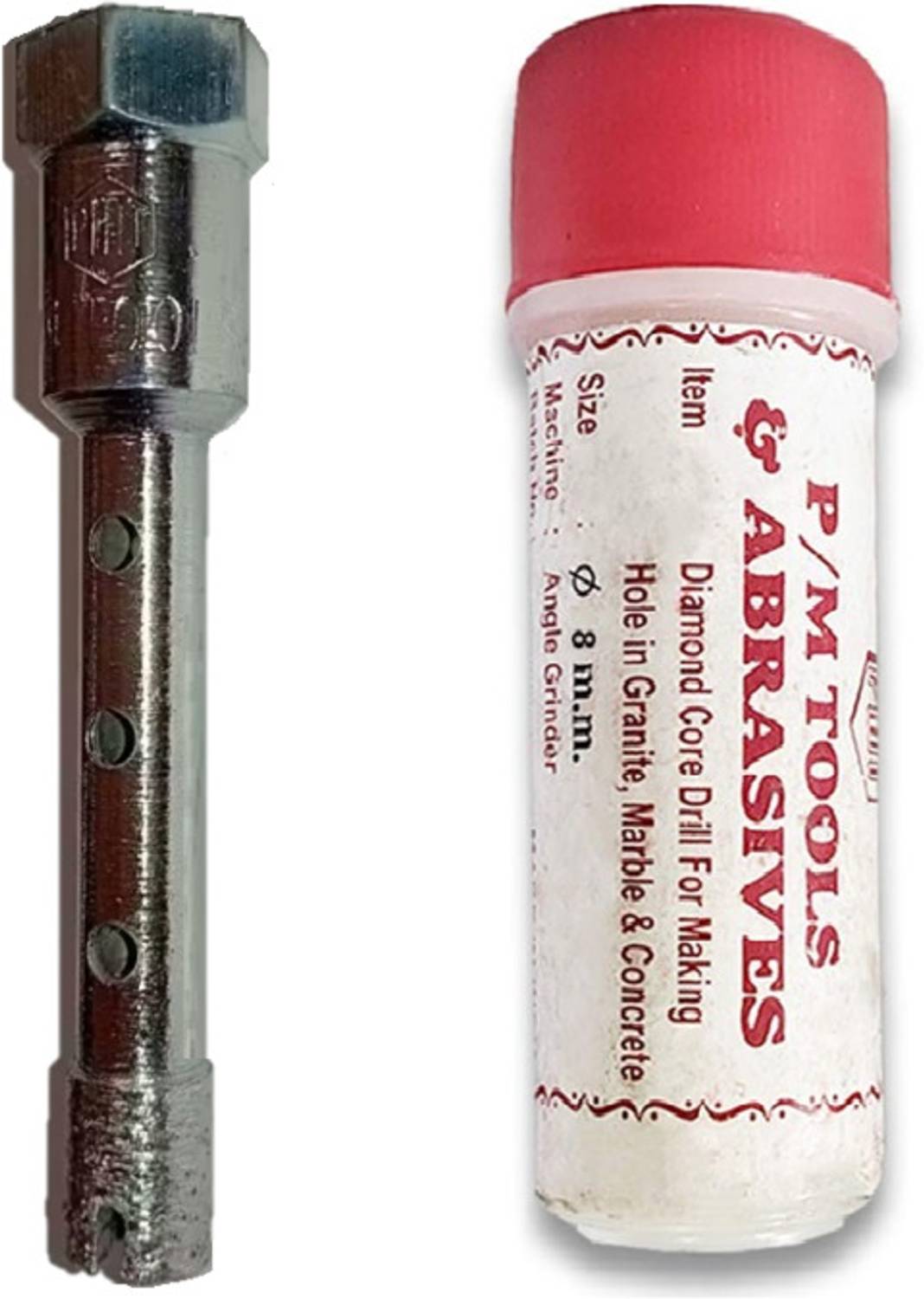 ALPHABET PMT-8-MM Diamond Core Bit for Granite, Concrete and Tile (Use With 4" Angle Grinder)