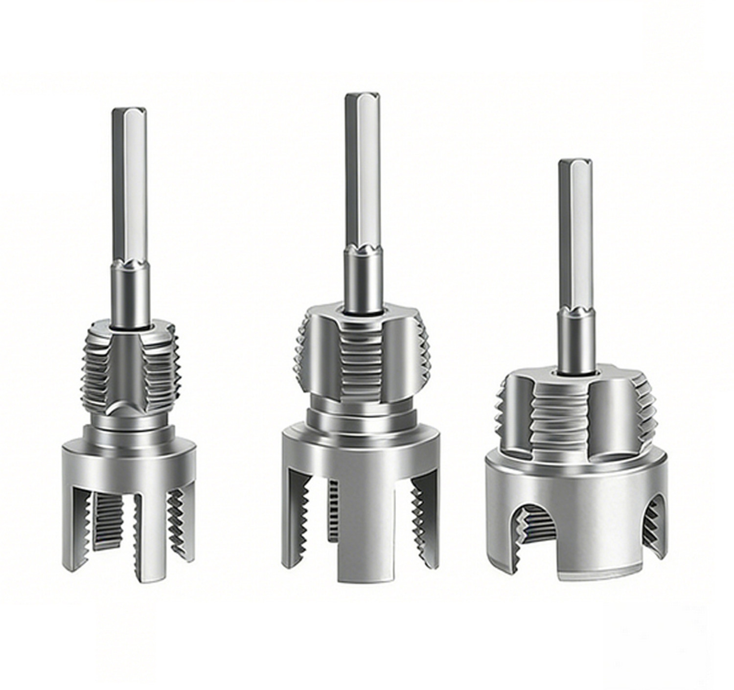 Image of NITYAECOMMERCE Water Pipe Thread Tapping and Drilling Tool 3PC Set Internal and External Integration