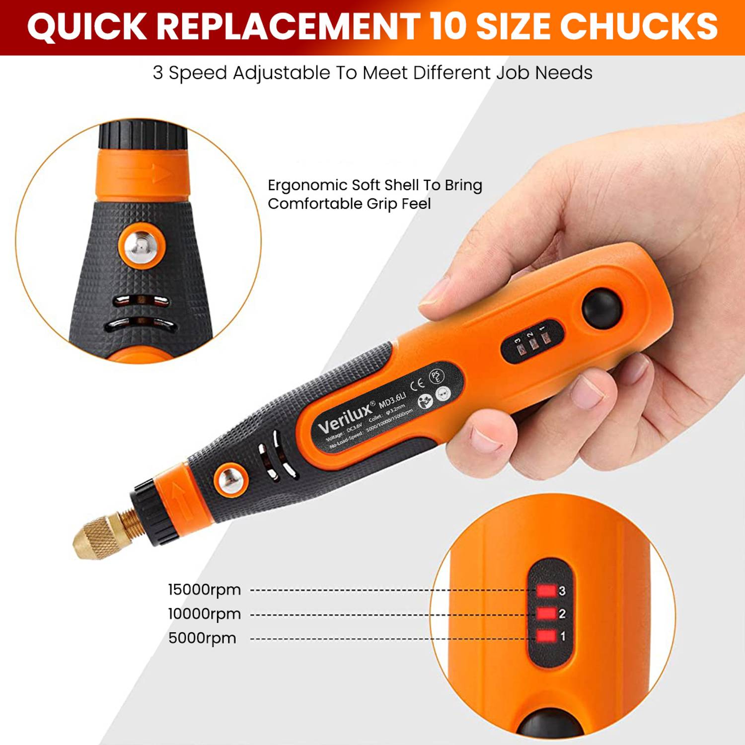 HASTHIP 45pcs Mini Cordless Drill Machine - Image 2