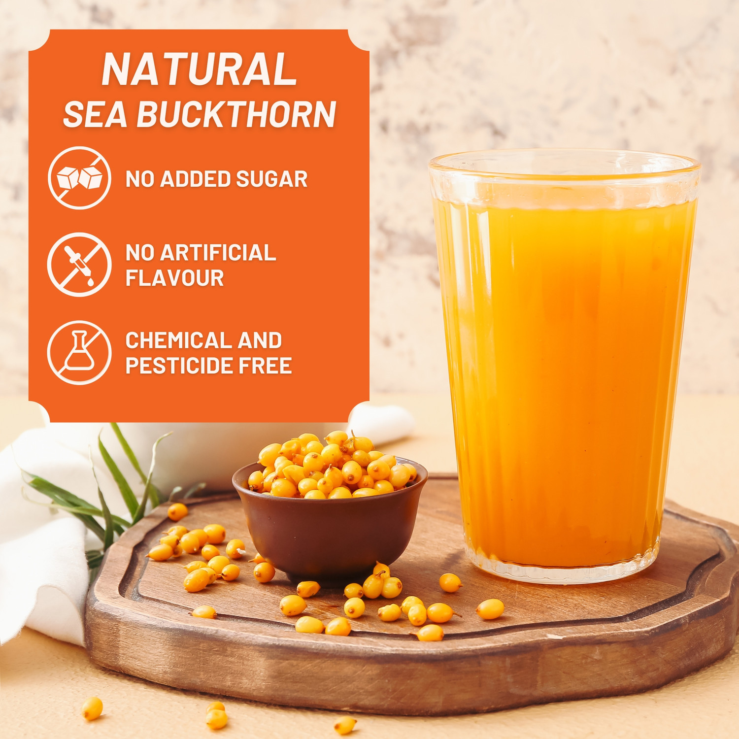 Image of Nutrabud Sea Buckthorn Juice - Sourced From Ladakh - Rich in Omega-3,6,7,9 & Vitamin-C