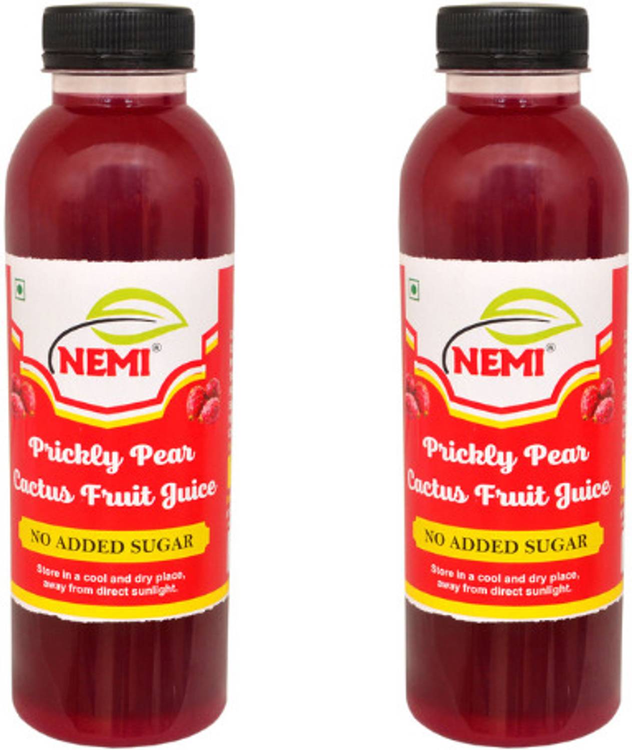 nemi Prickly Pear Cactus Fruit Juice Hemoglobine Booster Red Color ( Pack  of 2 )