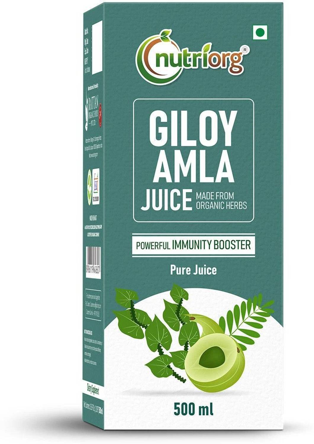 Nutriorg Giloy Amla Juice Boosts Immunity, Aids Digestion & Hel