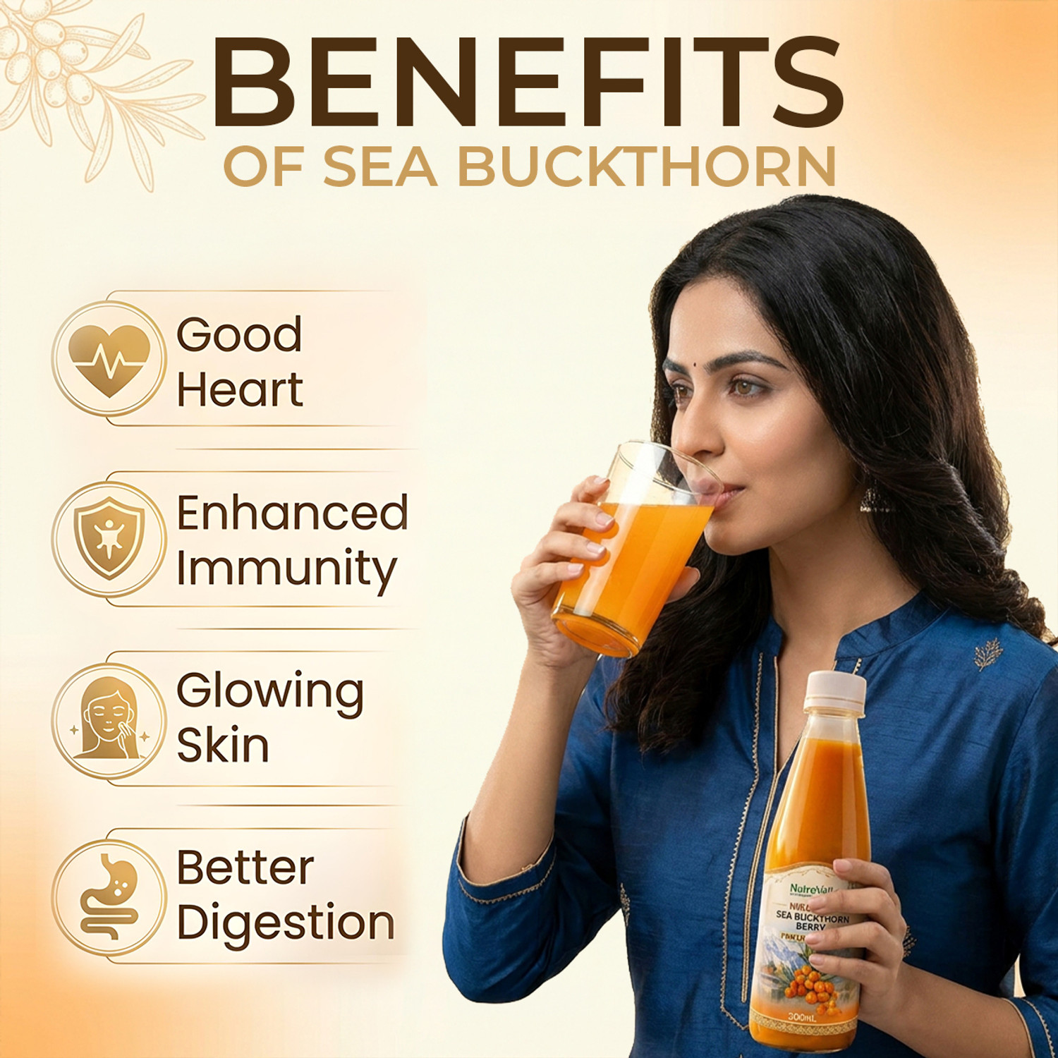 Image of NutroVally Himalayan Sea Buckthorn Berry Pulp Concentrate | Vitamin C Rich Superfruit