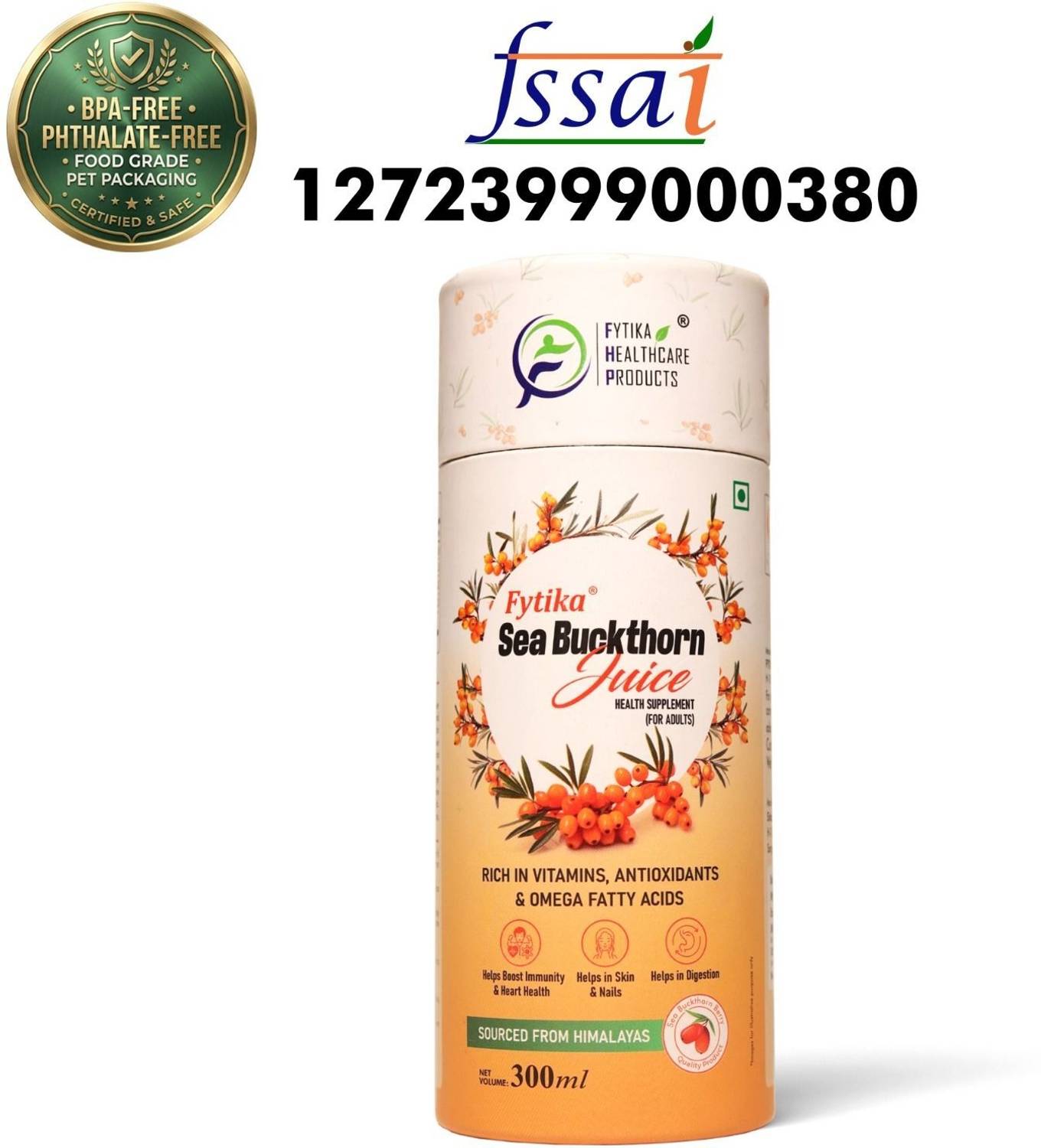 FYTIKA Sea Buckthorn Juice 300 ml - Image 3