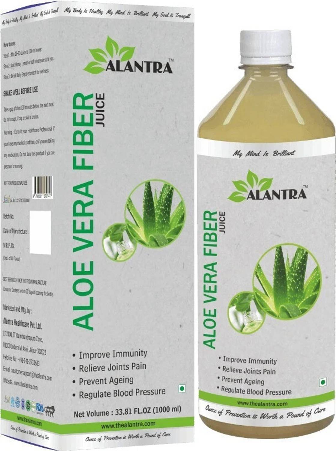 ALANTRA Aloe Vera Juice with fiber