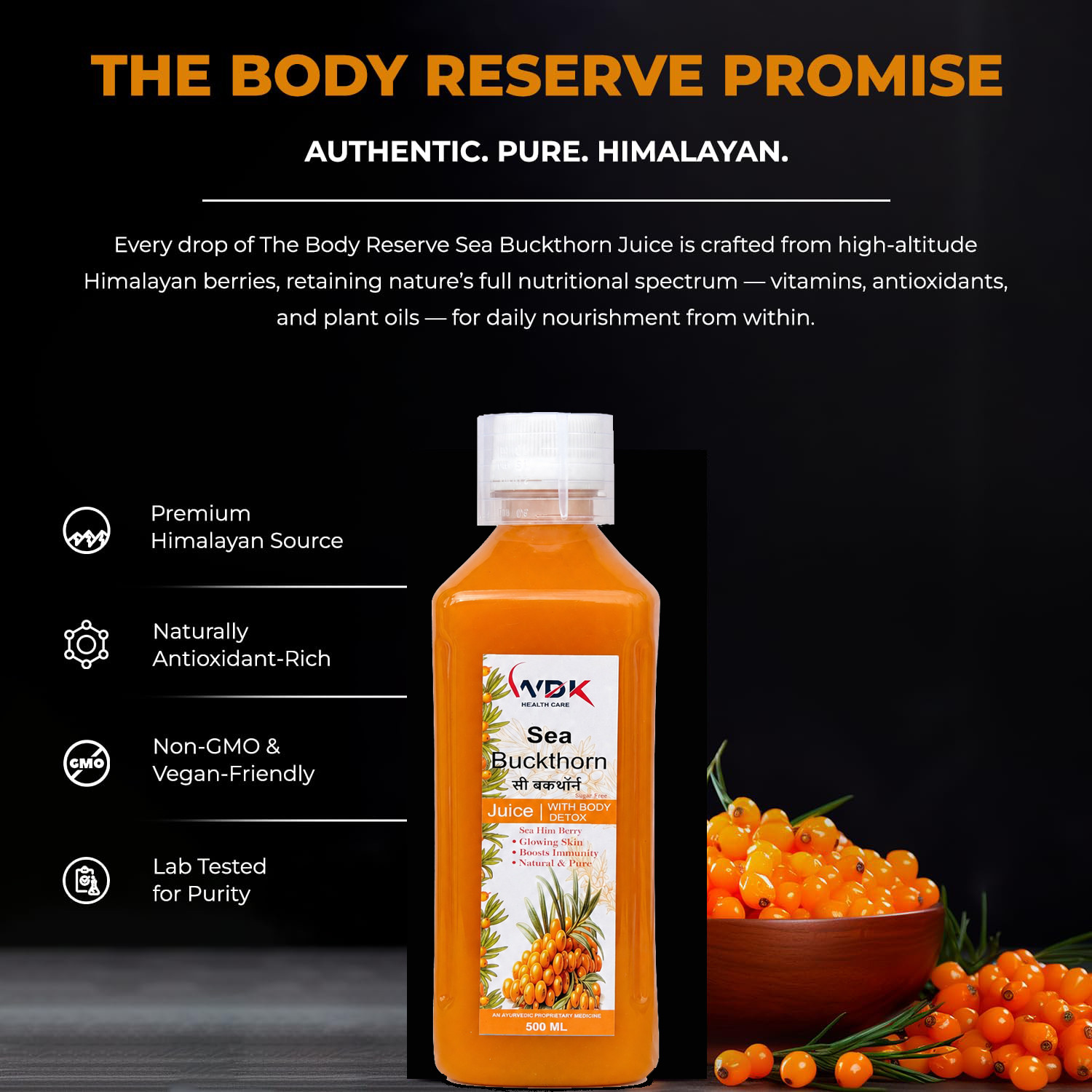 Image of WDK Premium Sea Buckthorn Natural Berry Gold Reserve Signature Edition