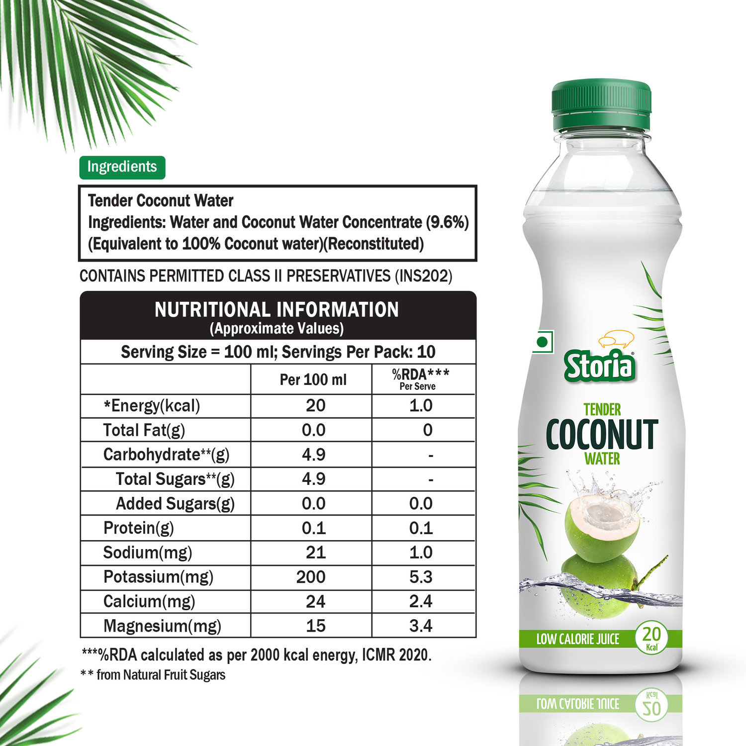Image of Storia Tender Coconut Water -No Added Sugar, Low Calorie