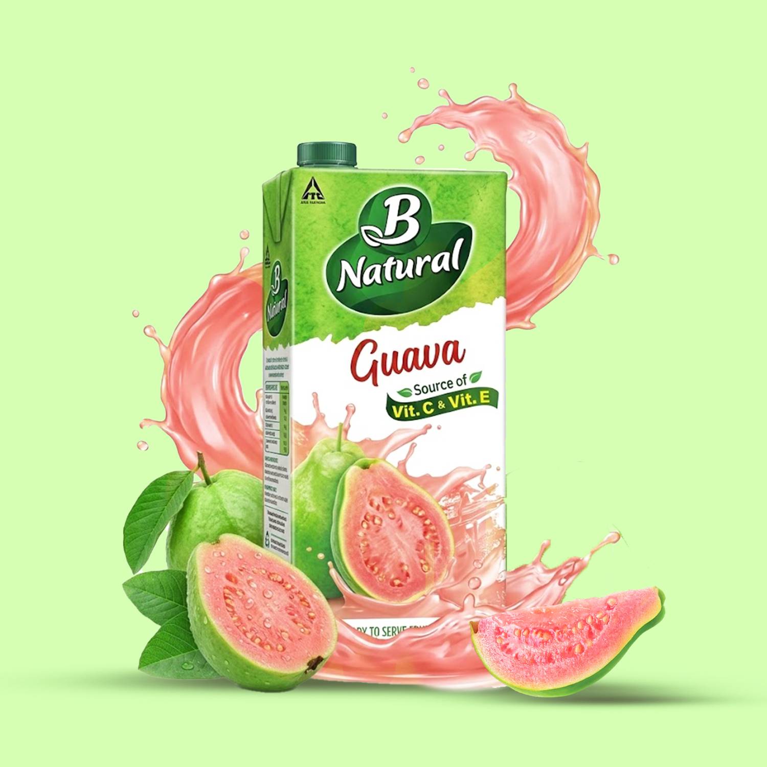 B Natural Guava Juice, Vit C & E (1 L)