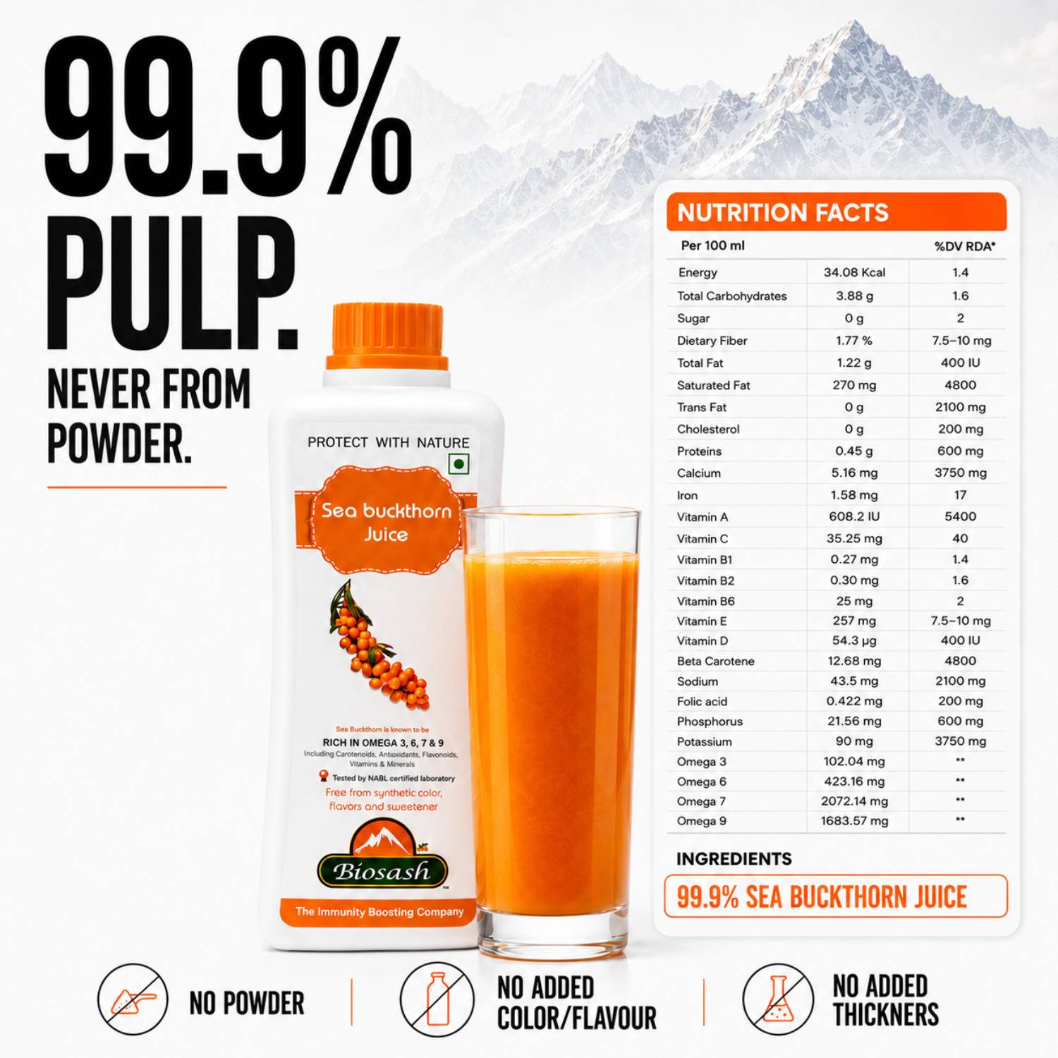 BIOSASH Sea Buckthorn Juice 1L - Image 5