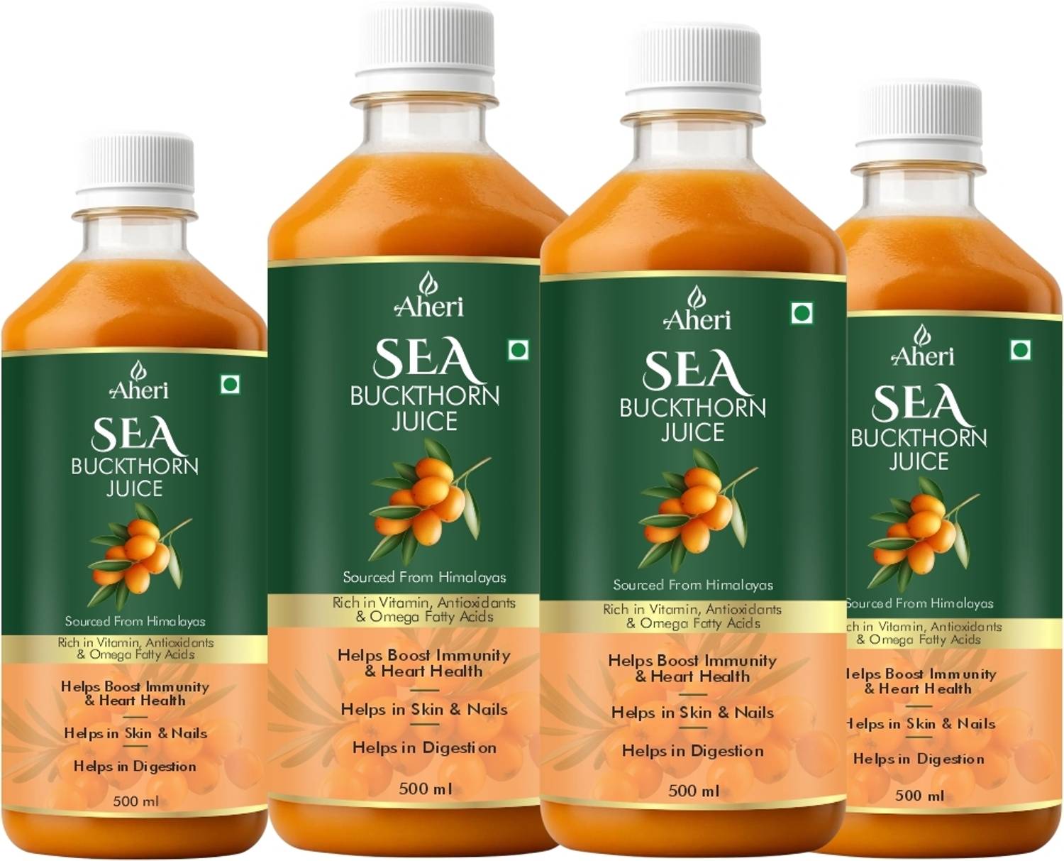 AHERI Himalayan Sea Buckthorn Juice | Rich in Vitamins, Antioxidant & Omega Fatty Acid