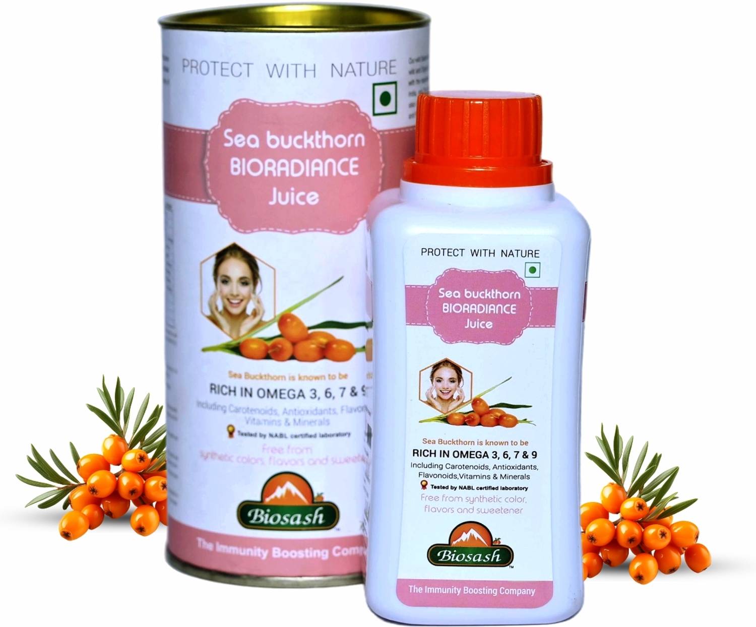 BIOSASH Sea Buckthorn BioRadiance Juice with Omega-3| Promotes Healthy Skin&Radiant Glow