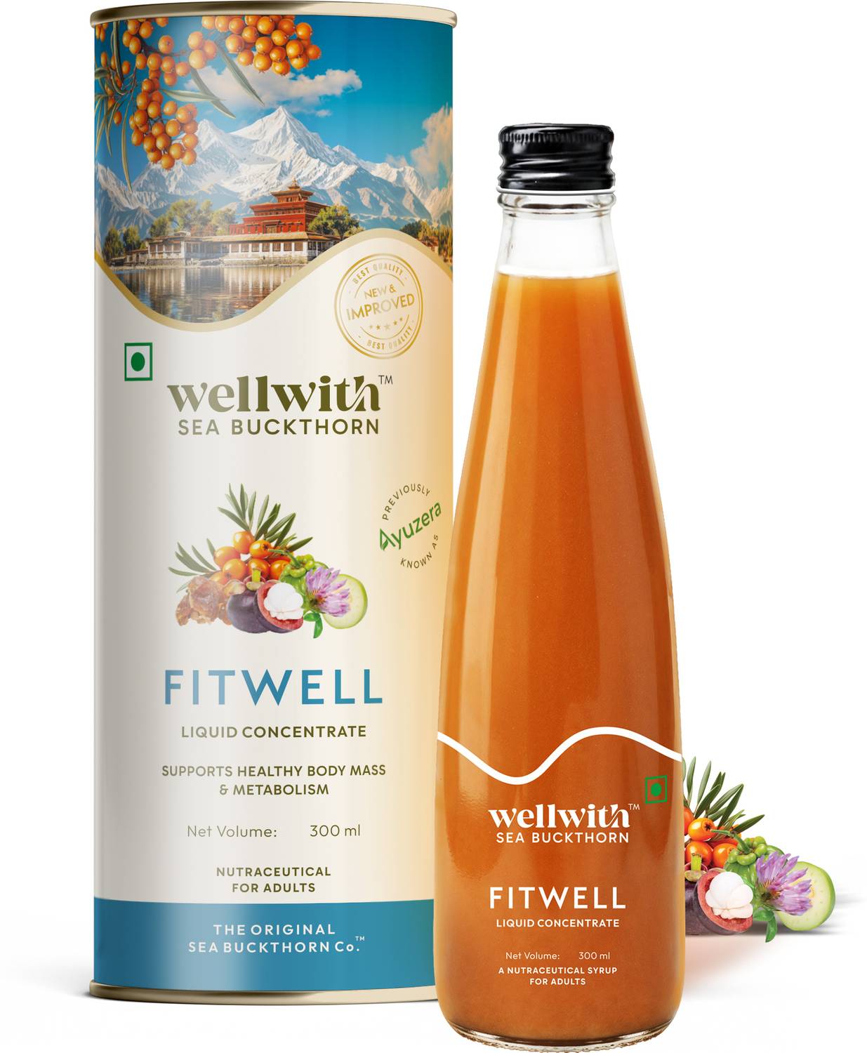 Wellwith Sea Buckthorn Juice with Garcinia Kokum Punarnava - Image 1