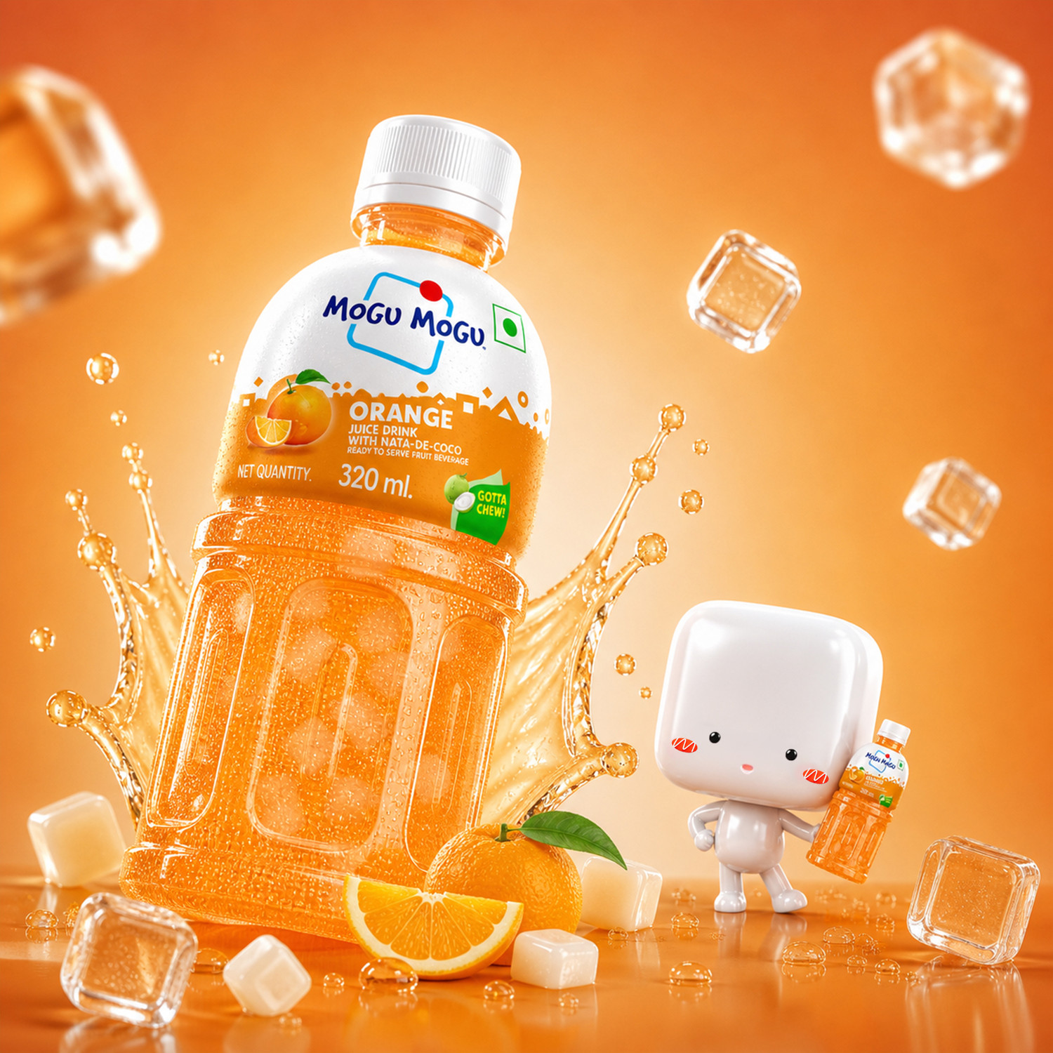 Image of Mogu Mogu Orange Juice with Nata de Coco