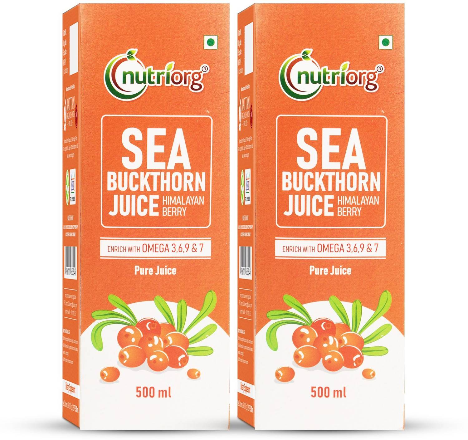 Nutriorg Sea buckthorn Juice Enriched with Omega 3,6, 9 and Rare