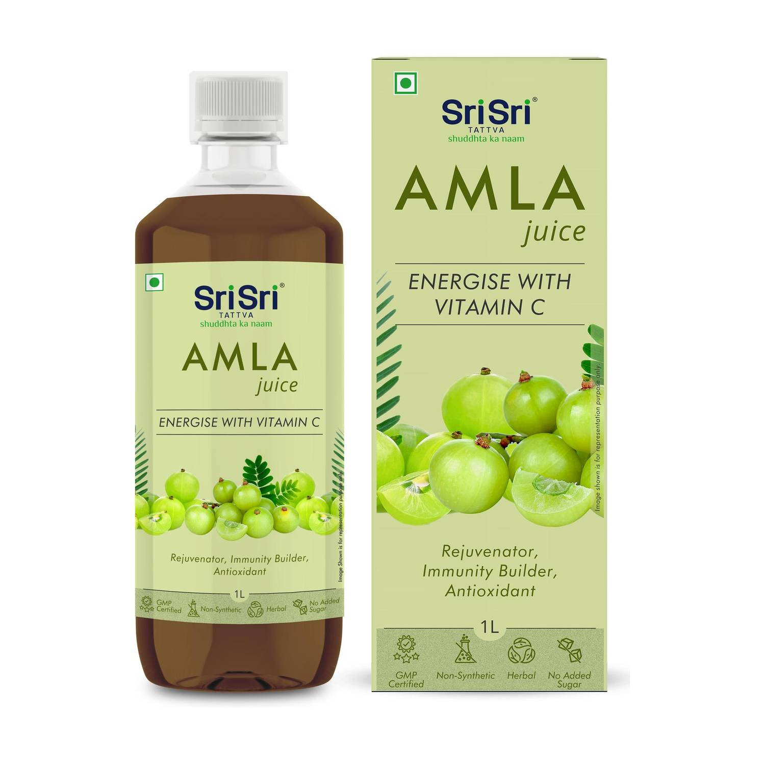 Sri Sri Tattva Amla Juice 1L | Vitamin C | Supports Immunity & Wellness | No Added Sugar