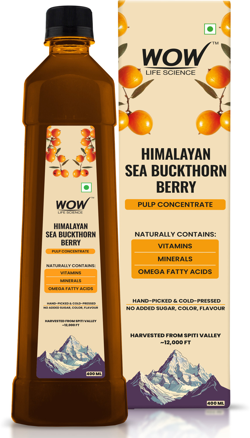 Image of WOW Life Science Sea Buckthorn Berry Pulp �?? 400 ml (Omega 3-6-7-9 & Vitamins)